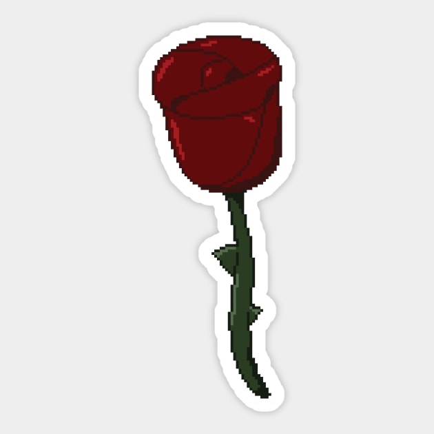 Pixel Rose Sticker by TroytlePower